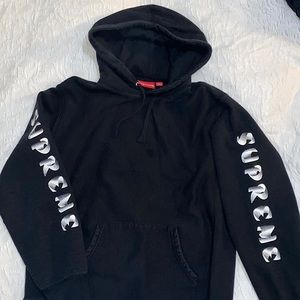 Supreme gradient sleeve hoodie
